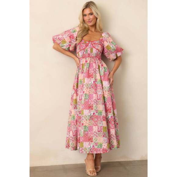 Red Dress Boutique Dresses & Skirts - Red Dress Boutique Pink Floral Maxi Dress